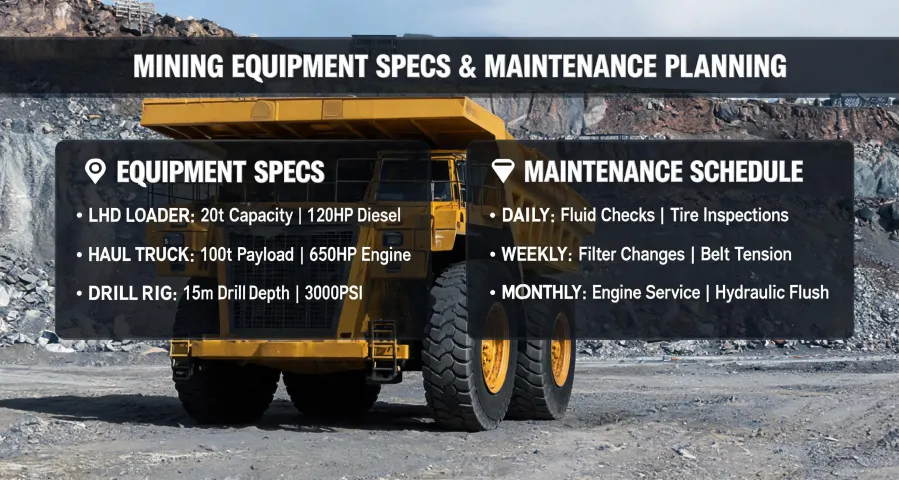 Technical mining equipment article